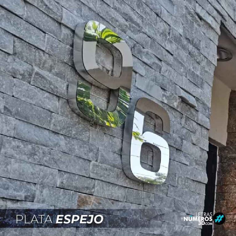 Numeros residenciales 3D a